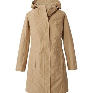 LL Bean H2Off Mesh Lined Tan Rain Coat